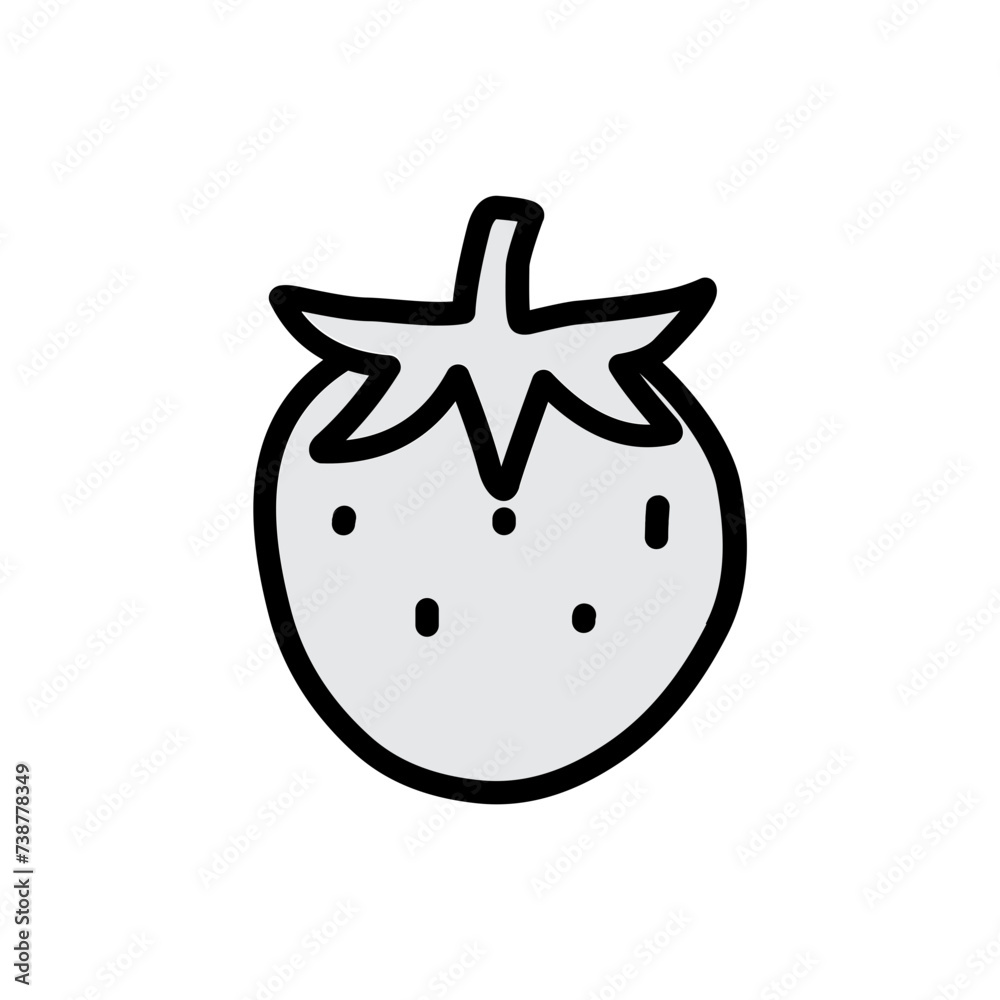 Fruit and Vegetable Icon Illustration Fruit and Vegetable Icon Illustration