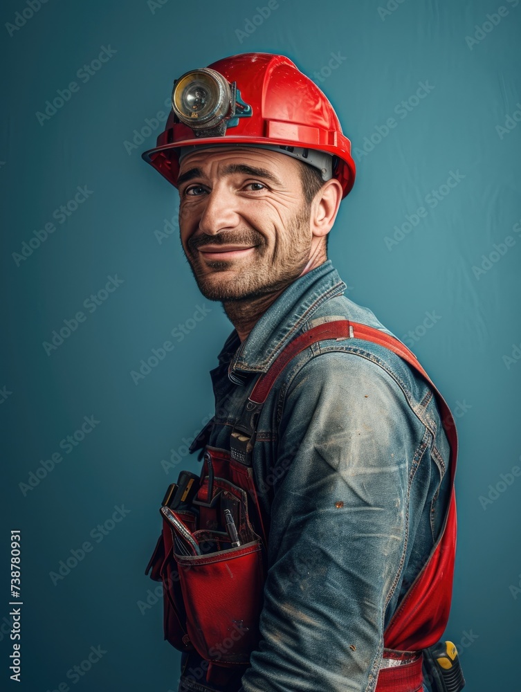 Engineer worker male with smile face in professional background Engineer worker male with smile face in professional background