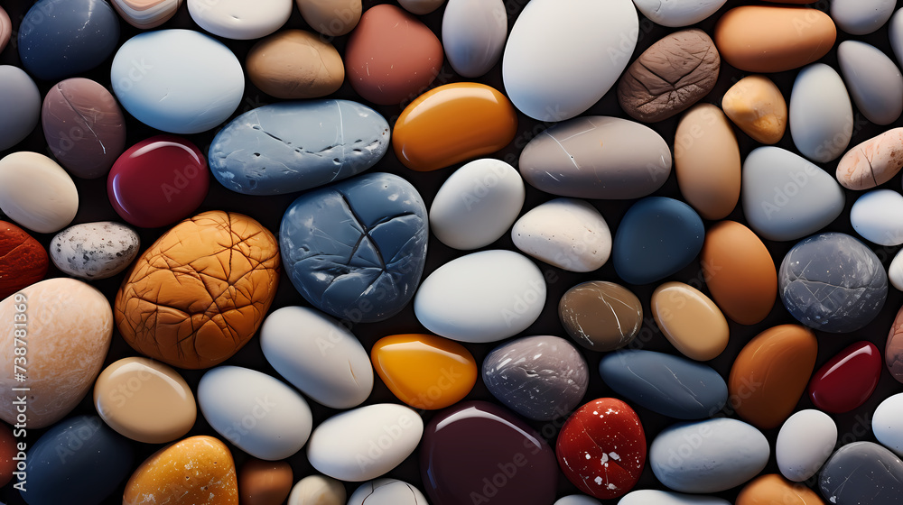 Multicolored smooth pebbles pattern Multicolored smooth pebbles pattern