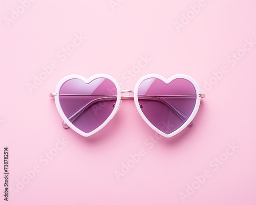 a pair of heart shaped sunglasses