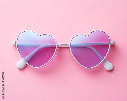 a pair of heart shaped sunglasses