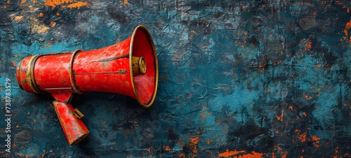 old red megaphone © Ahmad