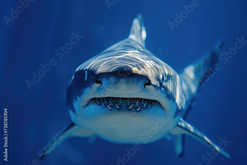 a photograph, full-body shot of a white-shark photo