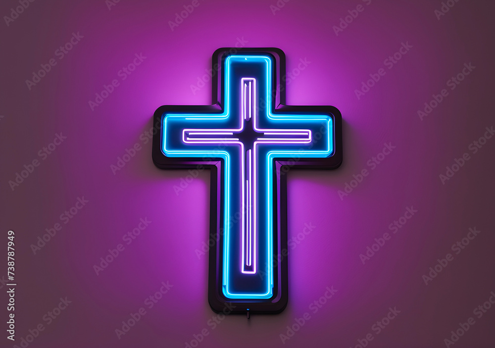Fototapeta premium A beautiful 3D badge or 3D model of a medical cross. Generative AI