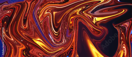 Abstract acrylic texture with marble pattern background.  Beautiful swirl marble background. Colorful liquid fluid inks creative texture.