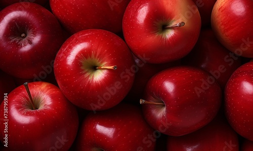 a pile of red apples