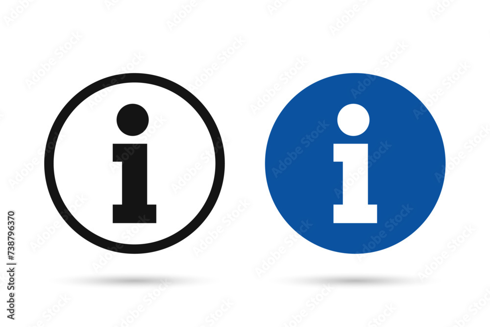 Info sign. Information icon collection. Vector illustration Info sign. Information icon collection. Vector illustration
