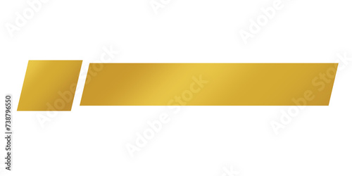 luxury ribbon text box blank gold element, golden ribbon element design template transparent png photo