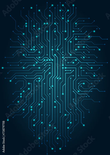 High-tech technology background texture. Circuit board illustration