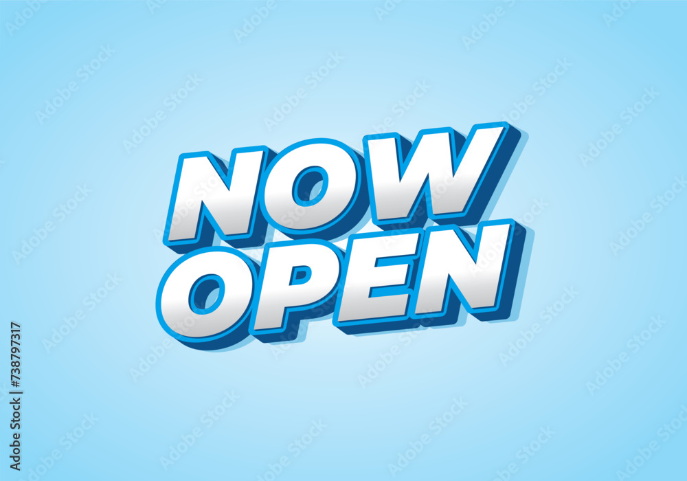 Now open. Text effect in 3d look with eye catching colors Now open. Text effect in 3d look with eye catching colors