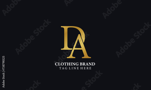da logo , clothing logo, letter logo, gold logo,