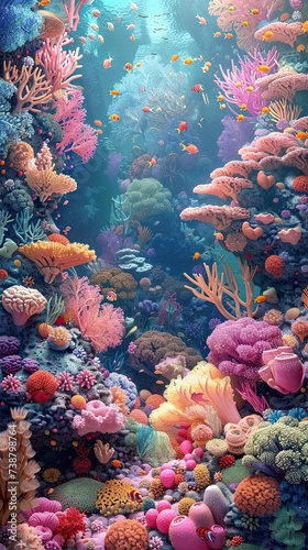 Enchanted Underwater Coral Garden