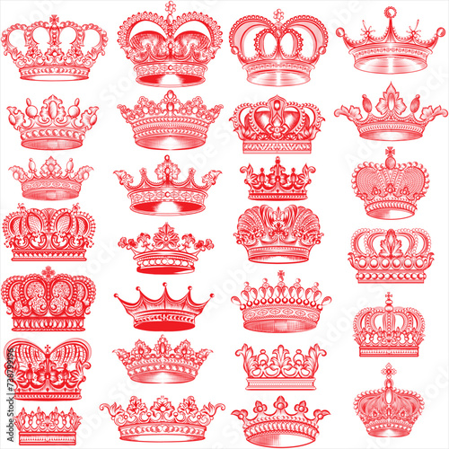 HIGH QUALITY CROWN DESIGN ELEMENT VECTOR 
