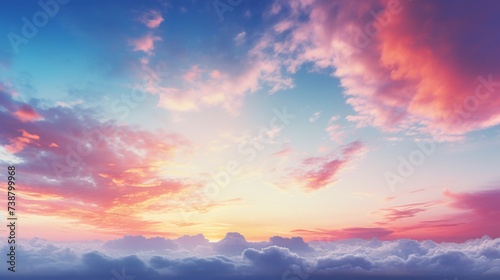 a colorful sky with clouds