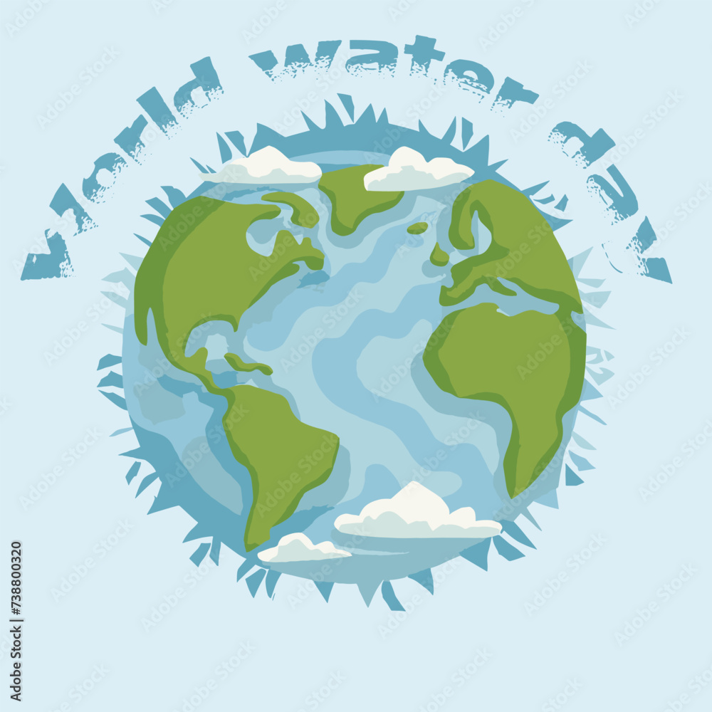Fototapeta premium World Water Day illustration 