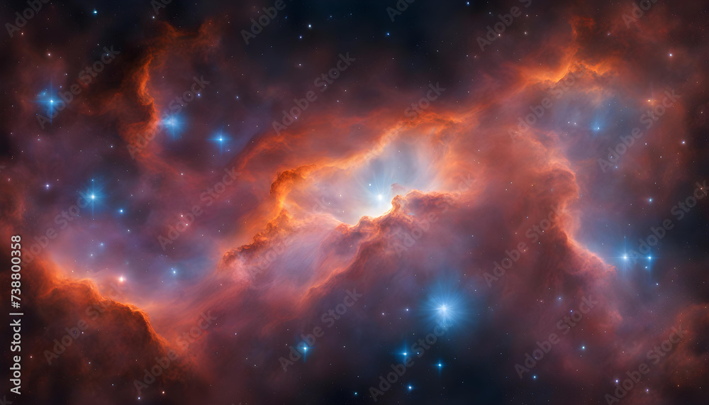 Nebula Cloud in deep space 