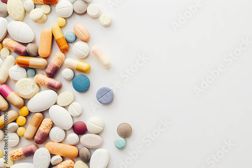 pills and tablets background