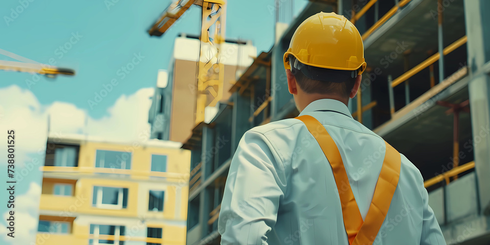 Fototapeta premium construction manager on site
