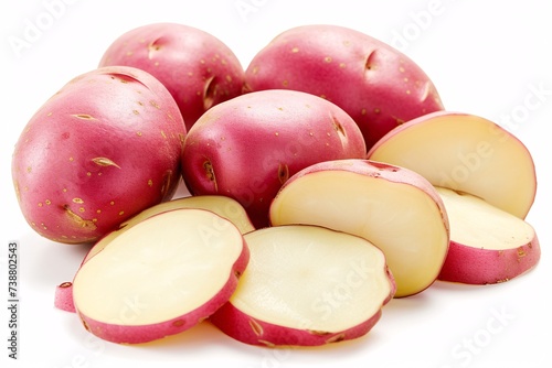 a group of red potatoes © VSTOCK
