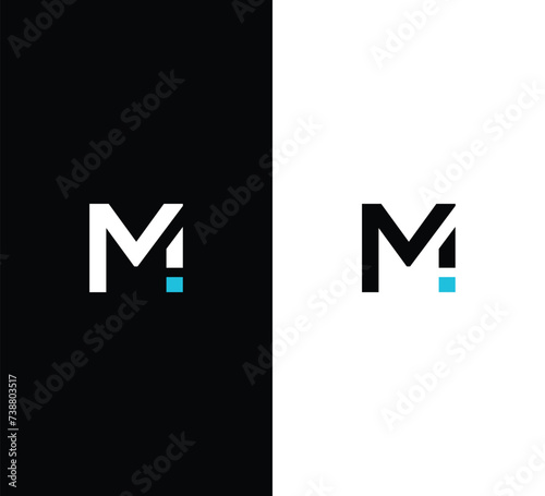 Initial Mi Letter Logo Design. Usable for Business Logo. Logo Element photo
