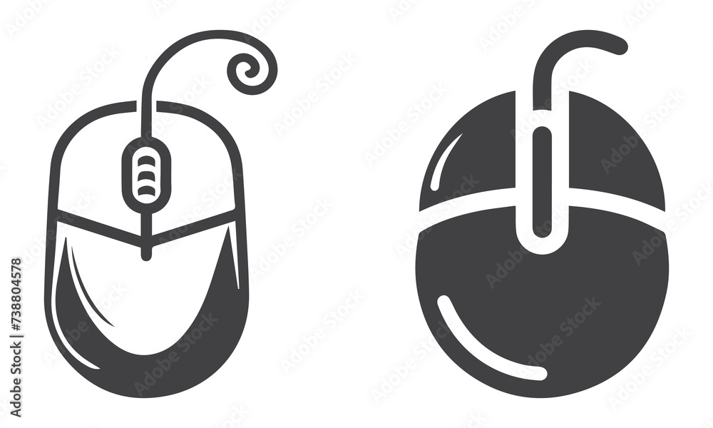 Computer mouse Vector. Computer mouse icons or logo isolated sign symbols. computer mouse isolated on white Computer mouse Vector. Computer mouse icons or logo isolated sign symbols. computer mouse isolated on white