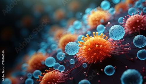 Image of a dna. Cells. Bacteria. Virus.