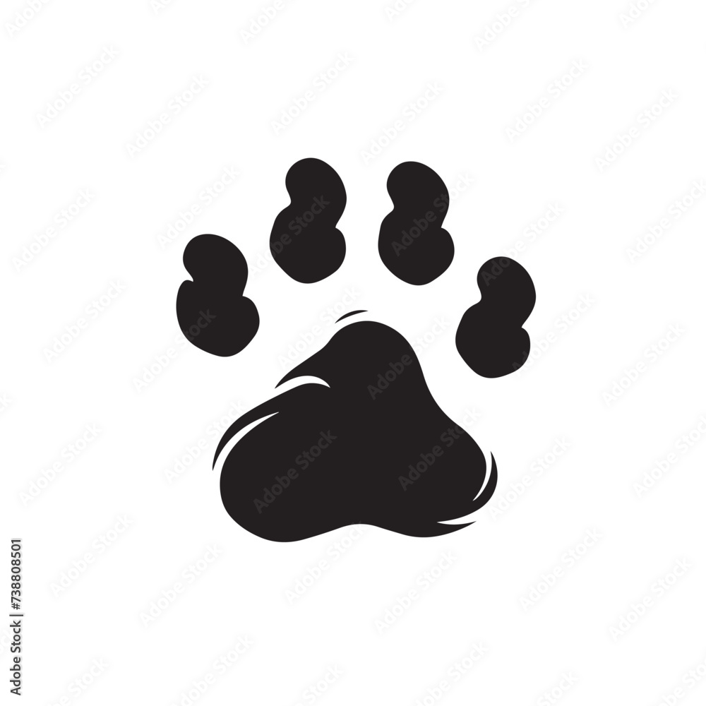 tiger footprint silhouette tiger footprint silhouette