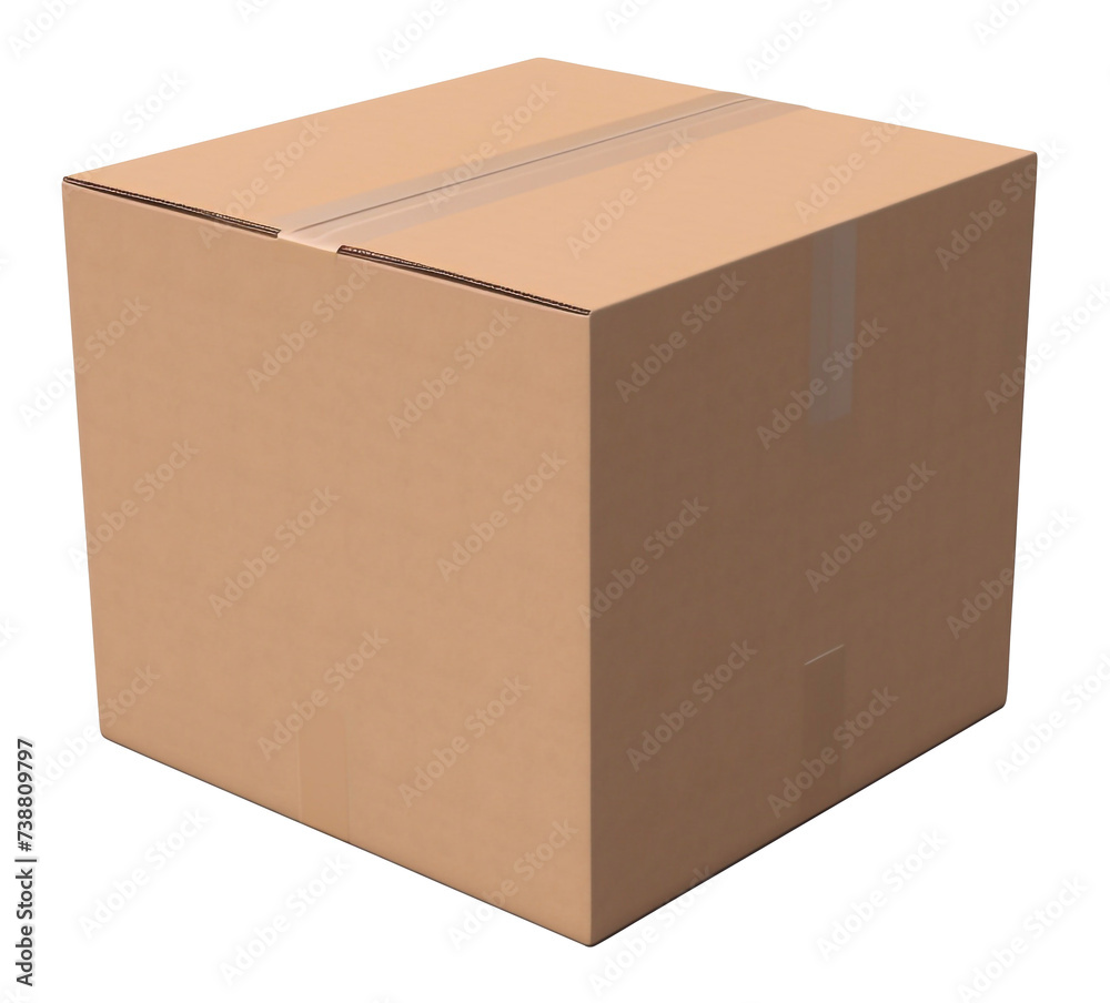 Cardboard Box on isolated background