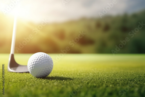 golf ball on green field