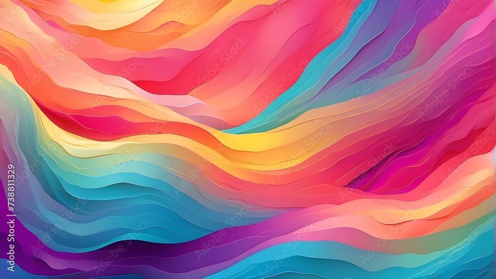 Brightly colored gradient background with an abstract blur. vibrant, fluid illustration