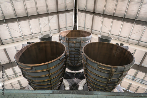 engine of the airplane