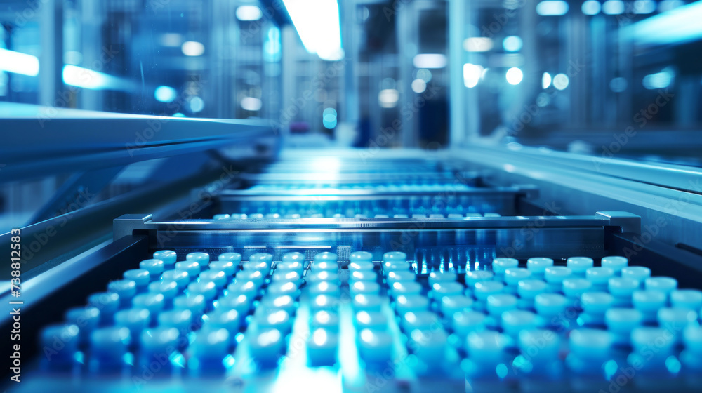 Fototapeta premium conveyor belt in a factory