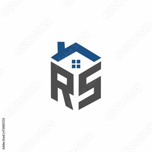 RS letter home logo design