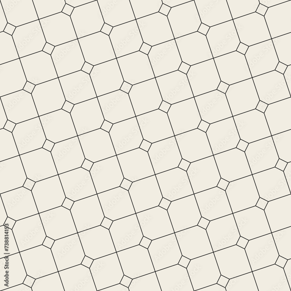 Naklejka premium Vector seamless pattern. Simple geometric texture. Square monochrome background. Contemporary digital simple squares. Can be used as swatch for illustrator.