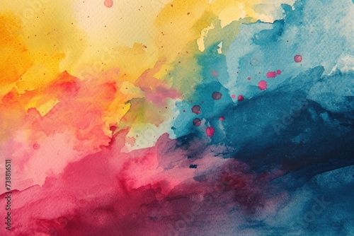 Pastel Watercolor Splash: Abstract Art for Vibrant Backgrounds © AIGen