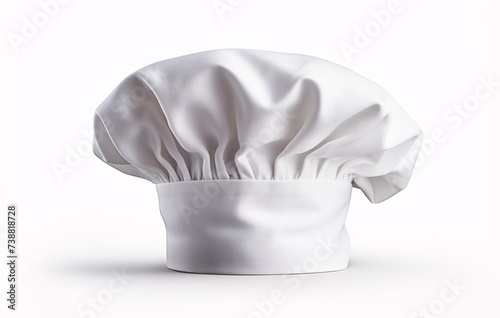 a white chef hat on a white background