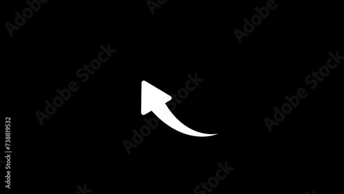 Animated arrow Isolated on Background.Icon to Improve Project, symbol of share animation