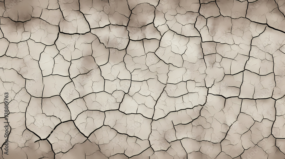 Fototapeta premium Barren drought concept wallpaper or dry desert background