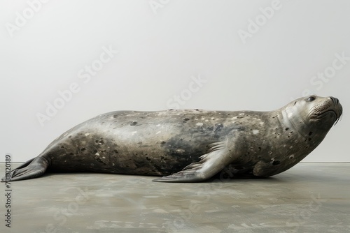 seal on a white background, naturalistic poses © STOCKYE STUDIO