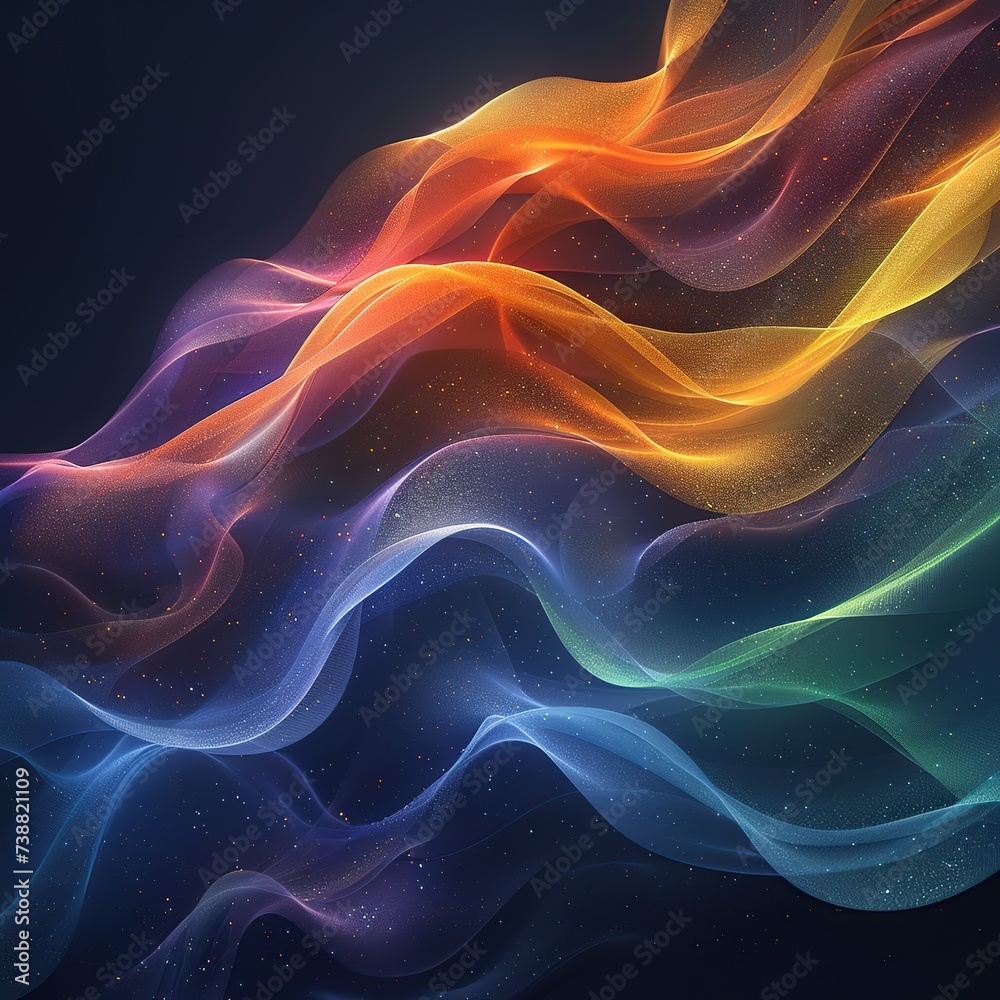 A minimalistic background. Shades of blue, green and yellow colors abstract background. Created with Generative AI A minimalistic background. Shades of blue, green and yellow colors abstract background. Created with Generative AI