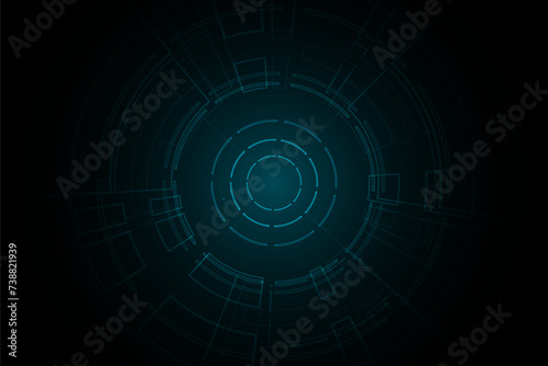 Sci fi futuristic user interface  HUD  Technology abstract background   Vector illustration.  