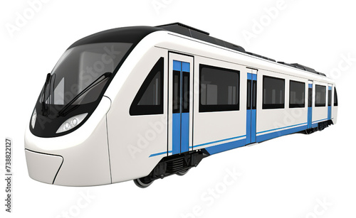 Electric train isolated on white or transparent background