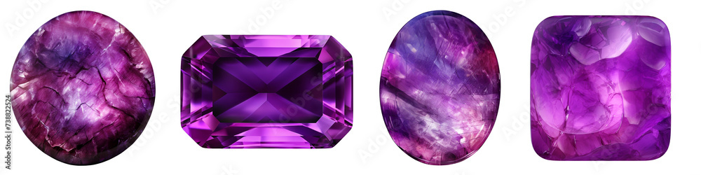 Purple Apatite Gemstone clipart collection, vector, icons isolated on transparent background Purple Apatite Gemstone clipart collection, vector, icons isolated on transparent background