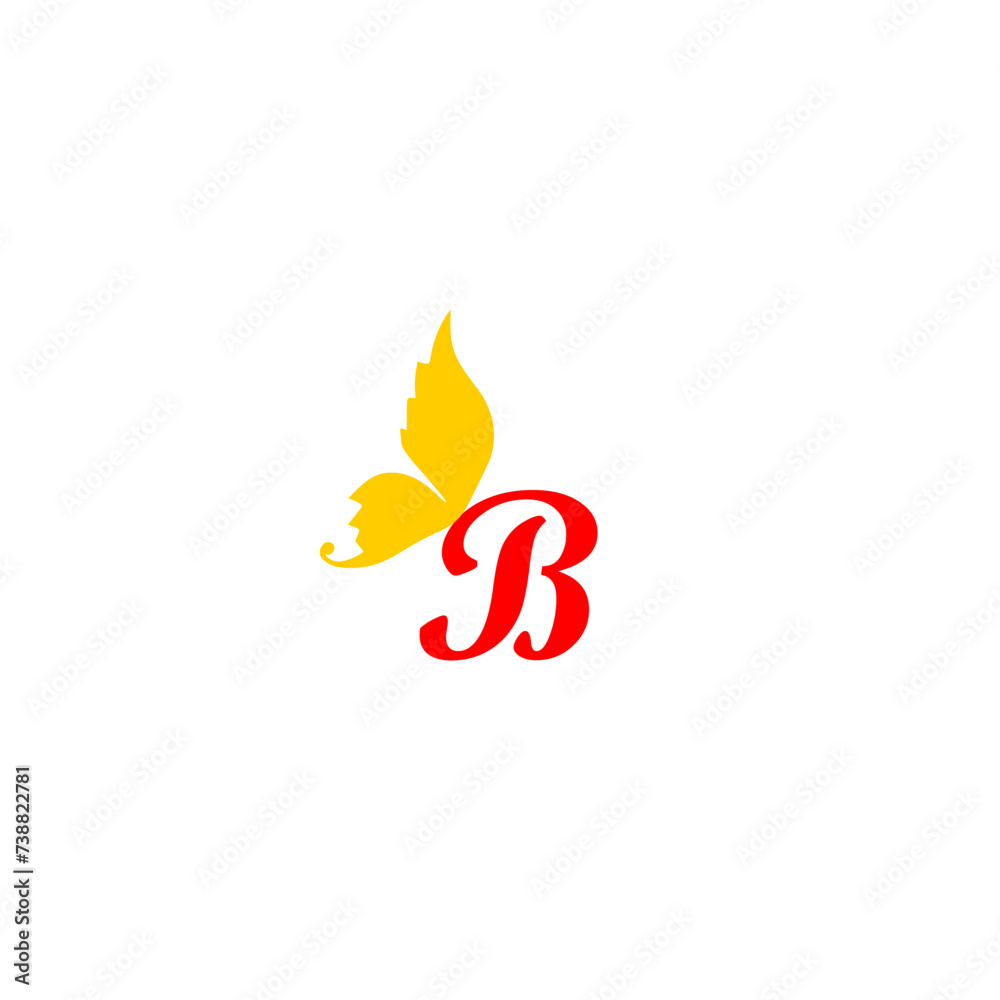 Letter B logo isolated on white background
