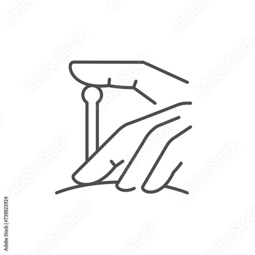 Acupuncture work process line icon