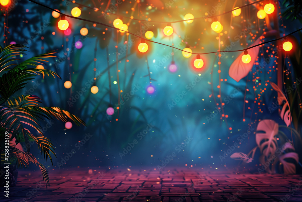 Obraz premium A slide background showcasing a party. Celebration spirit. Background image. Created with Generative AI technology
