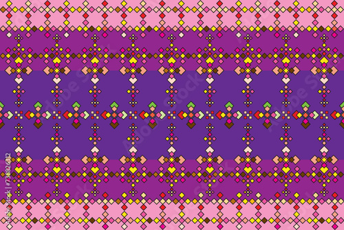 illustration wallpaper of the color square pattern on multi pink background.