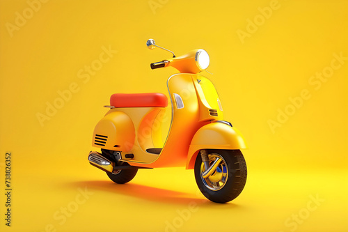 Scooty, scooter, motorbike against soft background - Ai Generated