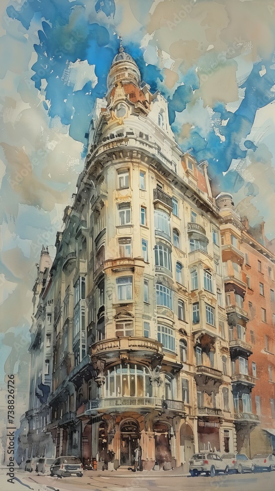 Historic edifices in watercolor the past painted in present tints