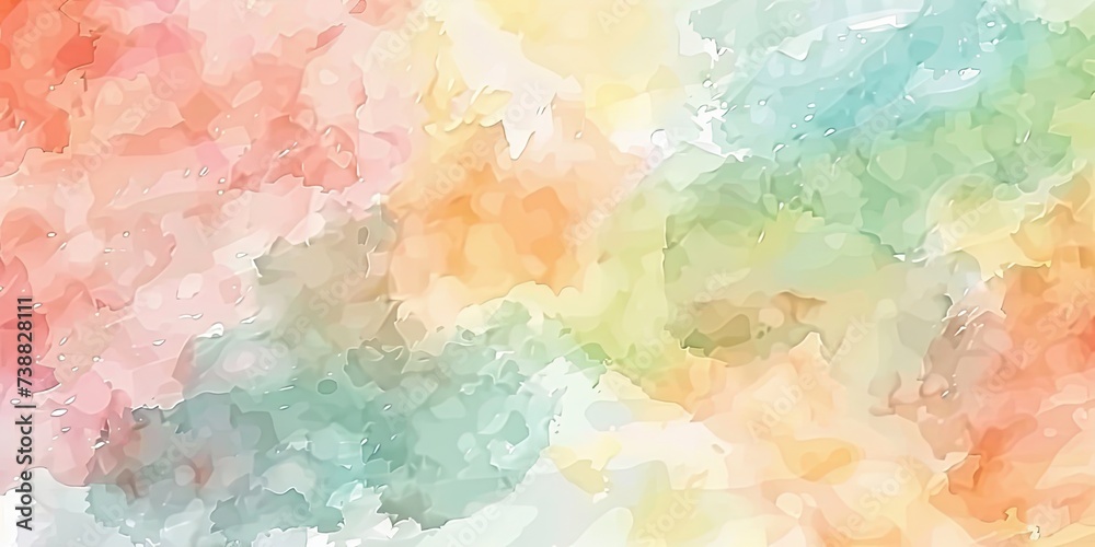Abstract colorful watercolor background with splashes.